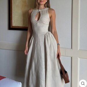 Midi Dress Cream Color Seina